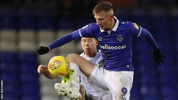 Striker Sam Surridge played part of last season on loan at Oldham Athletic