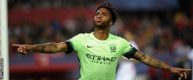 Man City forward Raheem Sterling