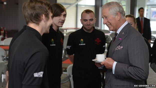 Prince meets Prince's Trust members