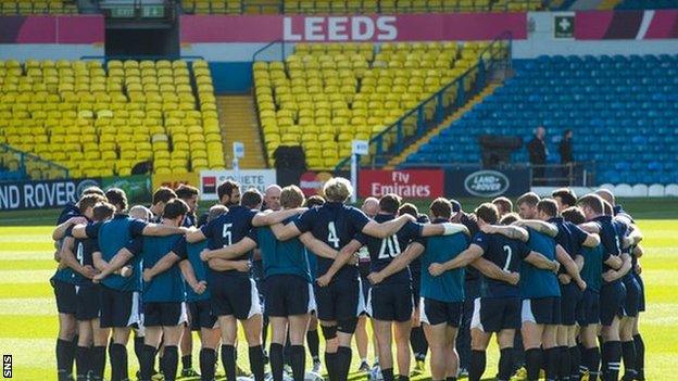 The Scotland squad trained at Elland Road on Friday