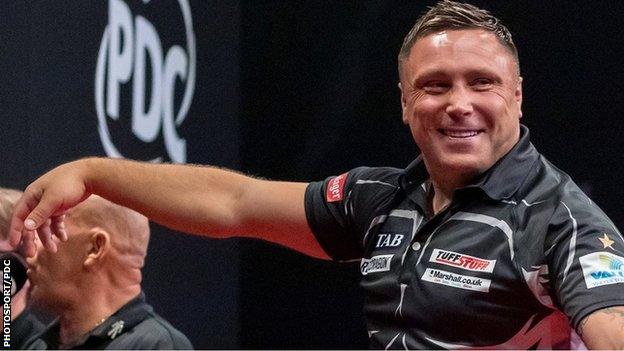 Gerwyn Price celebrates