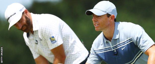 McIlroy and Johnson defeated Fowler and Wolff in the skins match