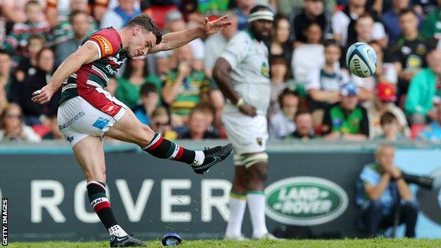 George Ford kicks for Leicester