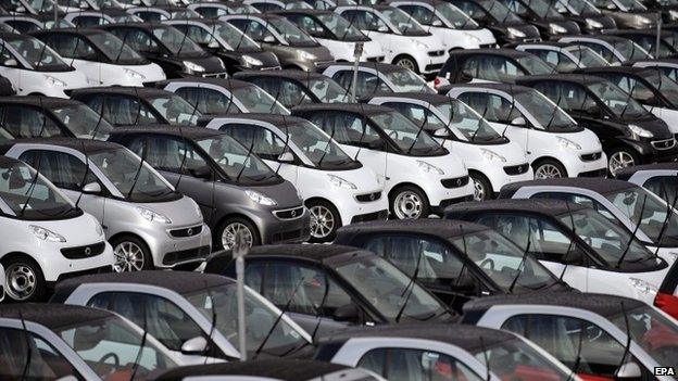 Cars at German factory