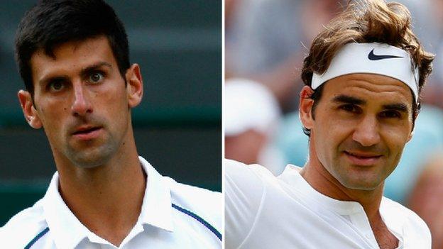 Novak Djokovic and Roger Federer