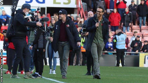 Ryan Reynolds and Rob McElhenney made their first visit to the Racecourse in October