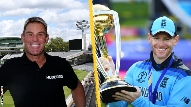 Shane Warne and Eoin Morgan