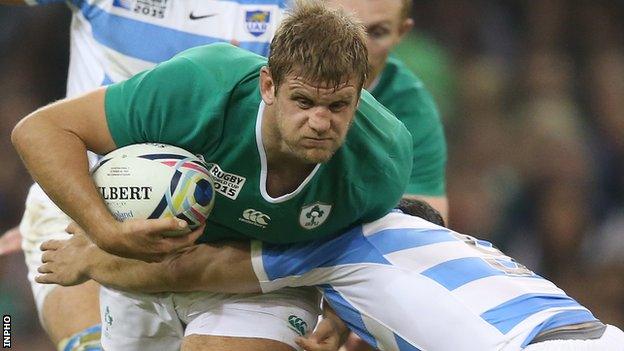 Chris Henry in action for Ireland against Argentina in October