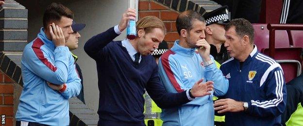 It was a frustrating afternoon for Hearts head coach Robbie Neilson