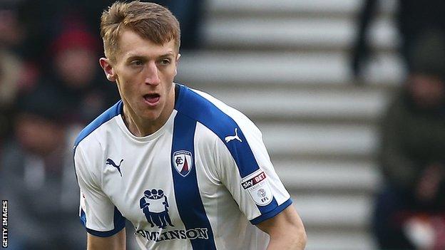 Tom Anderson in action for Chesterfield