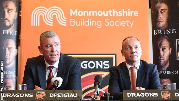 Dragons chairman David Buttress appointed Dean Ryan (left) as director of rugby in May 2019