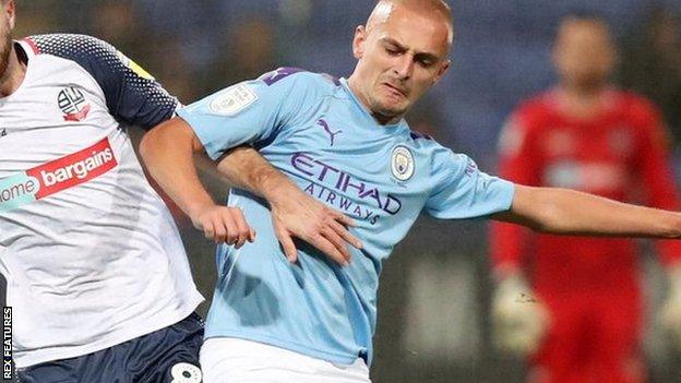 Lewis Fiorini's four professional appearances for Man City have all come for their Under-21 side in the EFL Trophy