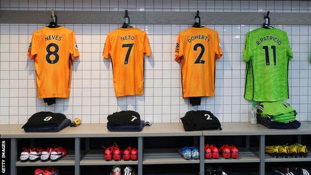 Wolves dressing room