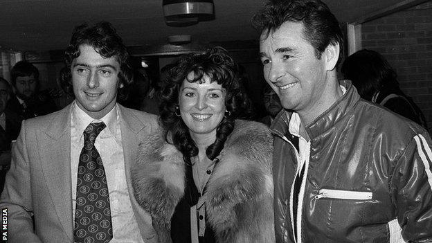 5th February 1979: Trevor and Helen Francis and Brian Clough