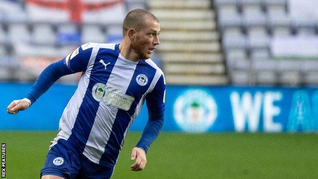 Joe Garner in action for Wigan