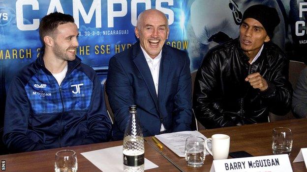 Josh Taylor, Barry McGuigan and Winston Campos