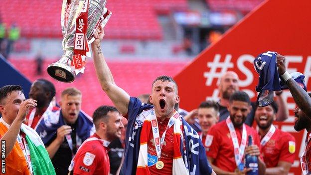 Morecambe celebrate promotion to League One