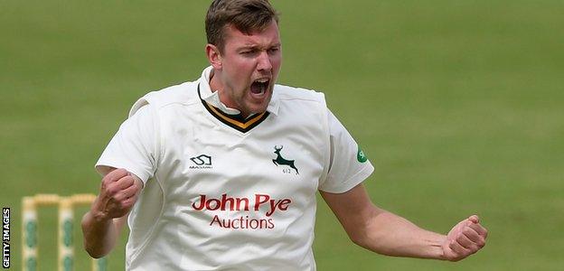 Nottinghamshire's Jake Ball