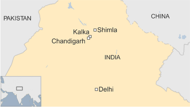 Map showing where Kalka is