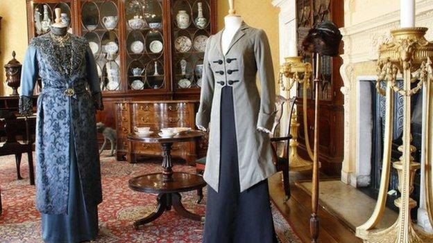 Downton Abbey costumes at Cannon Hall Museum