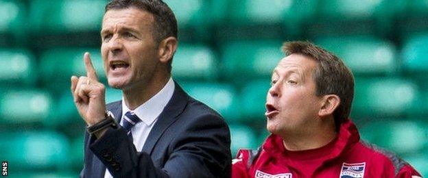 Ross County boss Jim McIntyre and assistant Billy Dodds