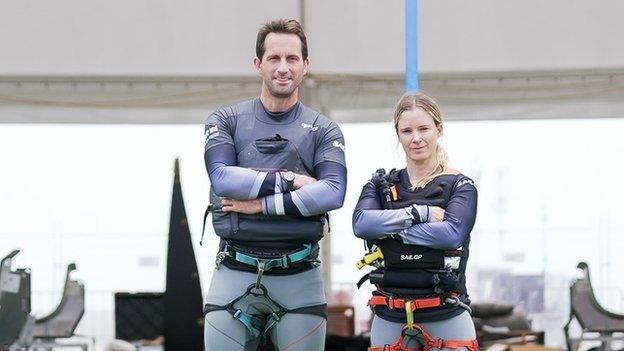 Sir Ben Ainslie and Hannah Mills were Great Britain teammates at London 2012