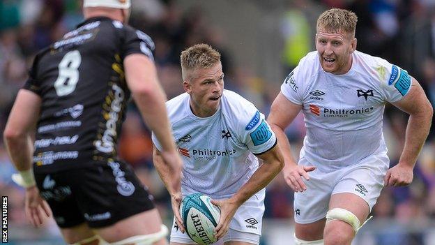 Wales and Ospreys fly-half Gareth Anscombe played his first competitive game for more than two years