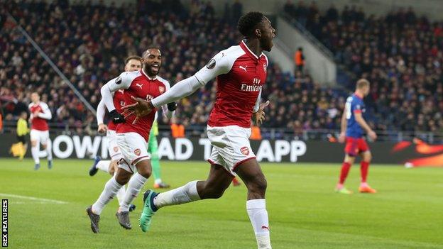 Danny Welbeck celebrates