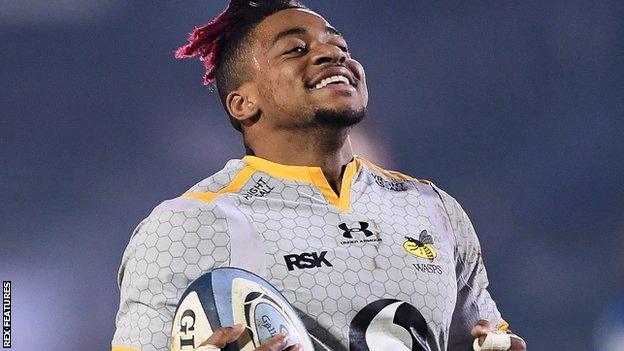 Winger Paolo Odogwu scored two of Wasps' seven tries - to take his season's tally to six, of which five have come in the Premiertship