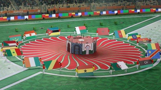 Flags at the CHAN opening ceremony