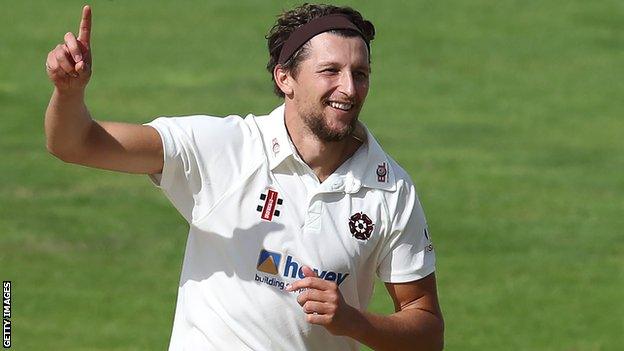 Northamptonshire seam bowler Jack White