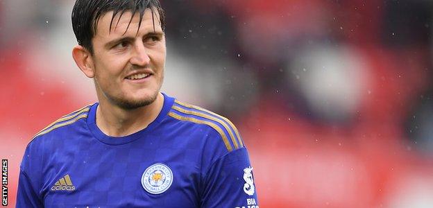 Harry Maguire in pre-season action for Leicester City