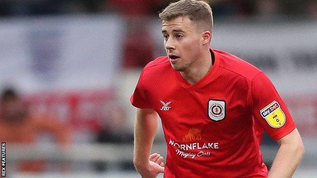 Jamie Jones in action for Crewe