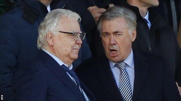 Carlo Ancelotti and Bill Kenwright