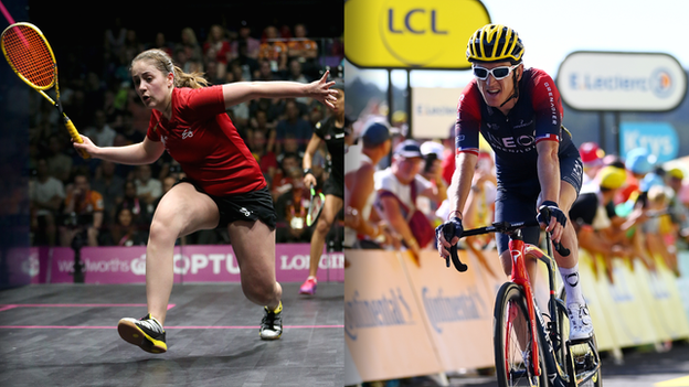 Squash player Tesni Evans and cyclist Geraint Thomas will both compete in a third Commonwealth Games