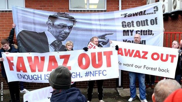 Nottingham Forest protest