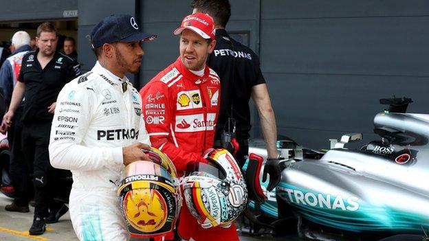 Lewis Hamilton and Sebastian Vettel