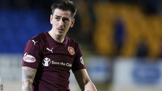 Hearts midfielder Jamie Walker