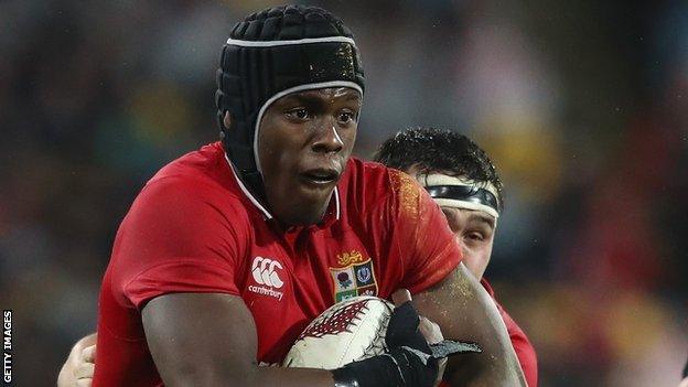 Maro Itoje in action for the Lions