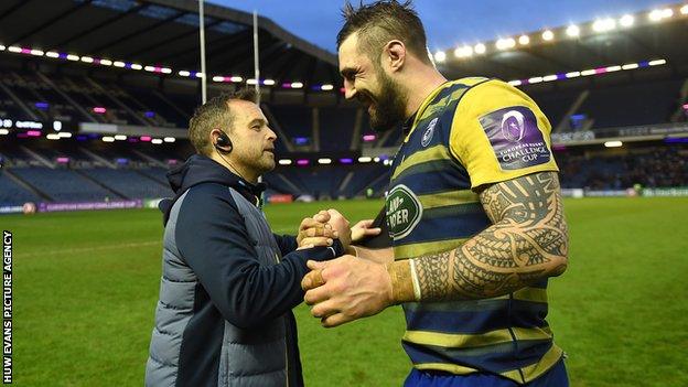 Danny Wilson celebrates with Josh Turnbull