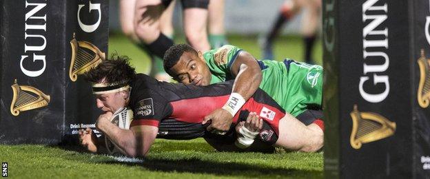 Hamish Watson scores for Edinburgh against Connacht