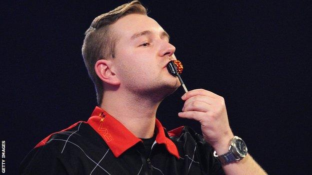 Belgian darts player Dimitri van den Bergh