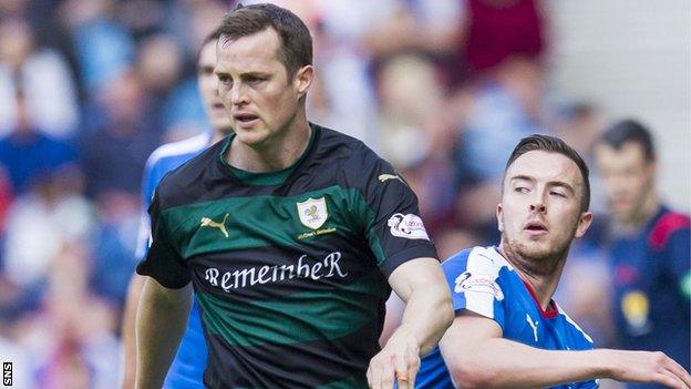 Raith Rovers' Jon Daly in action against Rangers