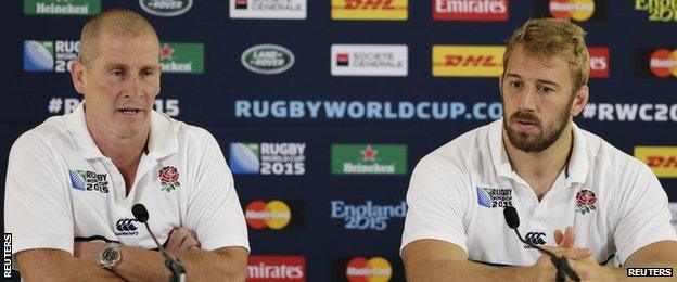 England coach Stuart Lancaster and captain Chris Robshaw