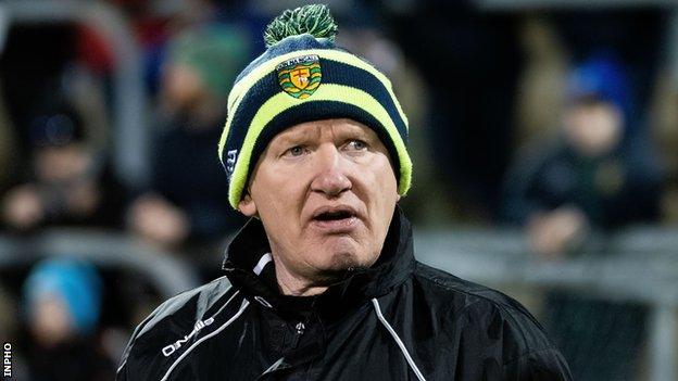 Donegal boss Declan Bonner watches his team in action against Mayo