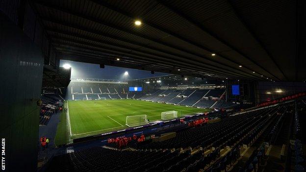 The Hawthorns during a night game