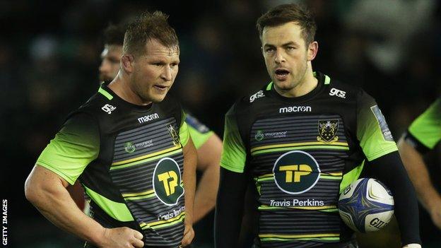 Dylan Hartley and Stephen Myler