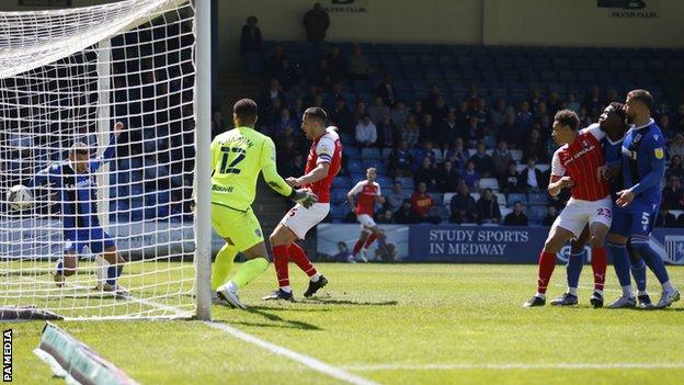 Rotherham score against Gillingham