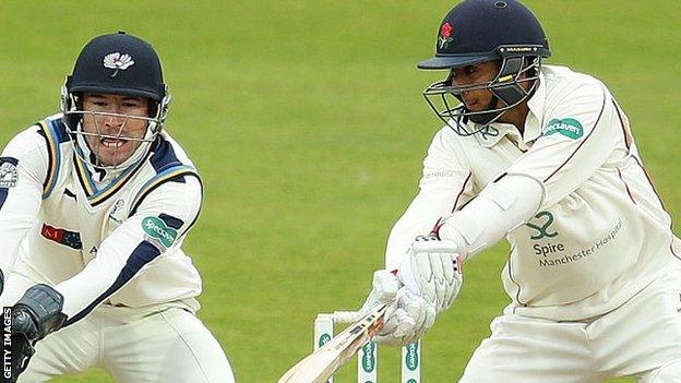 Yorkshire wicketkeeper Andrew Hodd is on close attendance to Lancashire's teenage opener Haseeb Hameed