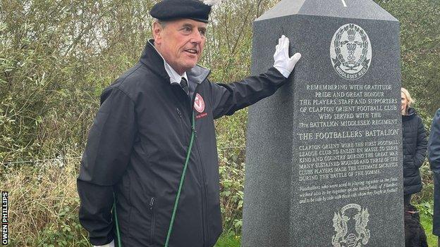 Lifelong Orient fan Steve Jenkins was the 'driving force' behind the Somme Memorial Fund Committee